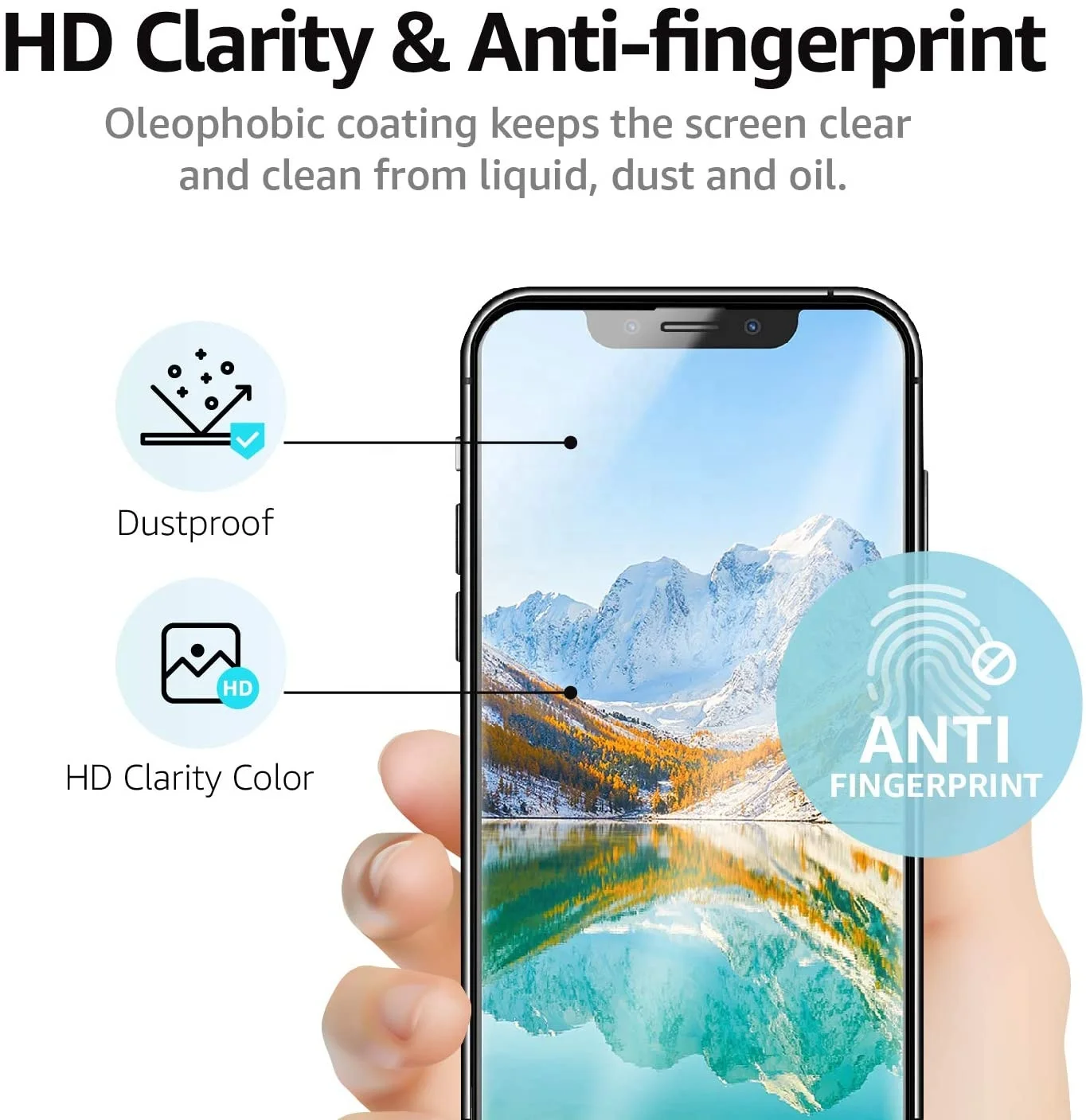 AOYIYA 9H Full Glass Screen Protector Durable Protection Tempered Glass for iPhone 11 12 13 Pro Max