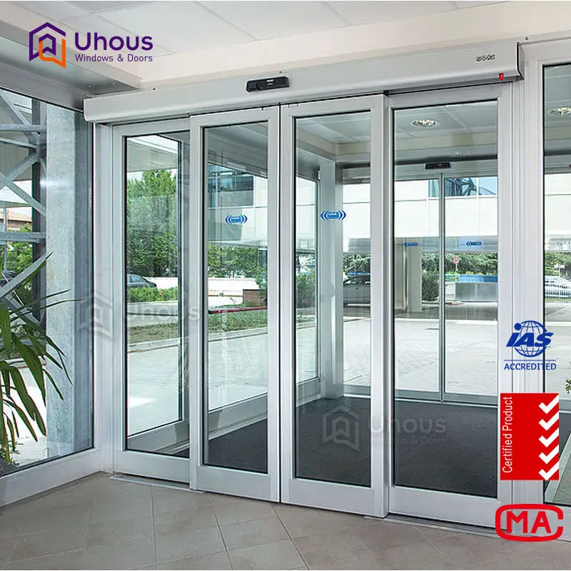 Aluminum frame tempered glass sliding door steel double side sliding glass door lock in china china safe lock