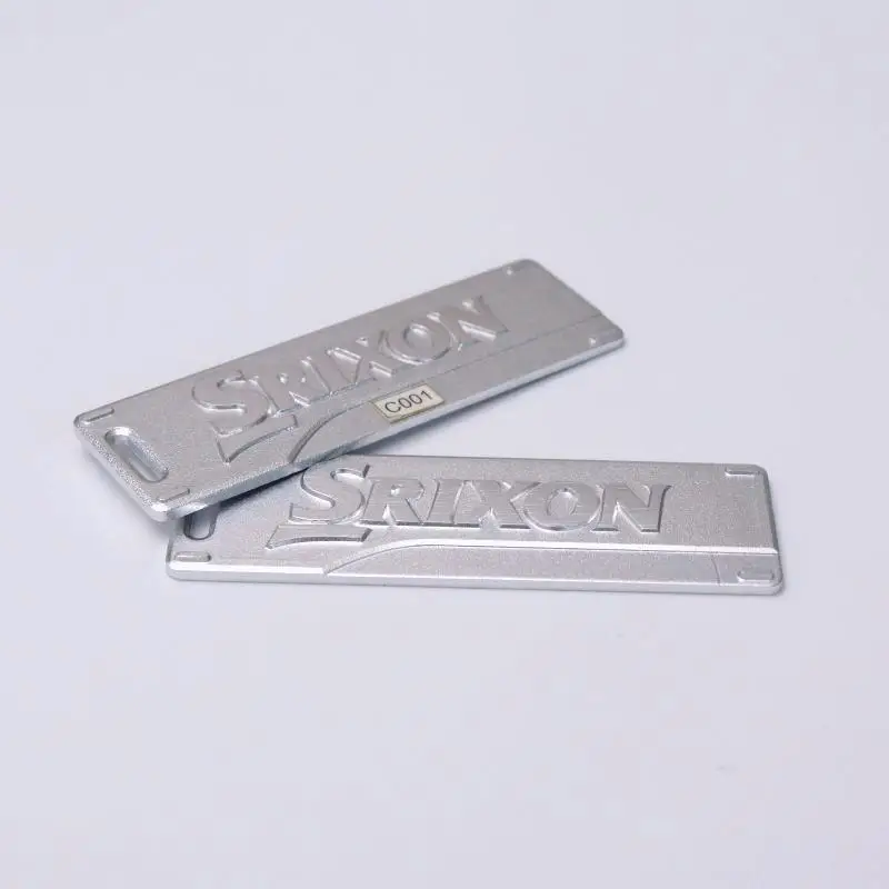 Customized Hydraulic Aluminum Metal Signs High-quality Metallic Silver Embossed Logo Nameplate for Audio Equipment