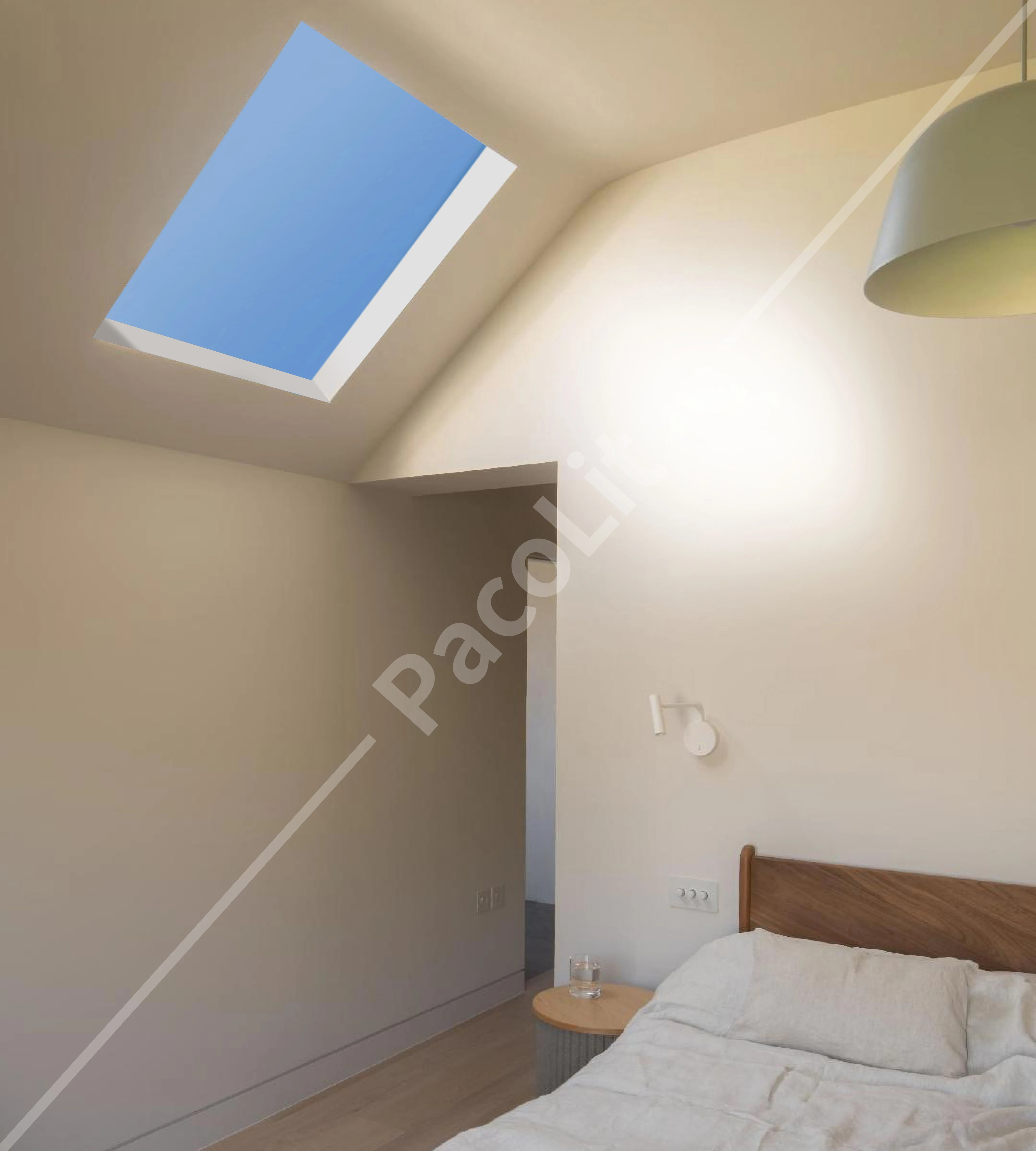 Потолочный светильник IP44 для офиса и помещений, Светодиодная панель 600*600 мм, искусственный небесно-голубой свет