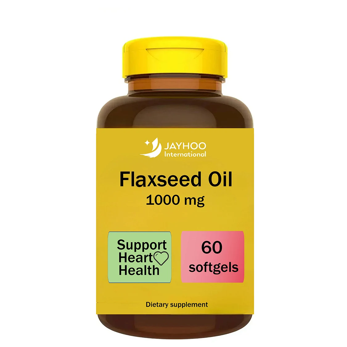 Factory Price Flaxseed Oil Supplement,containing 1000 mg Organic Flaxseed Oil,and 0.7 g Vitamin E,60 Softgels
