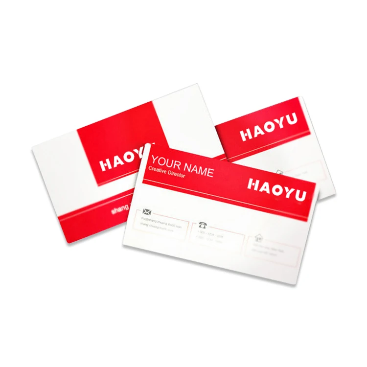 Custom Printed Clear Plastic Pvc Business Cards Printing