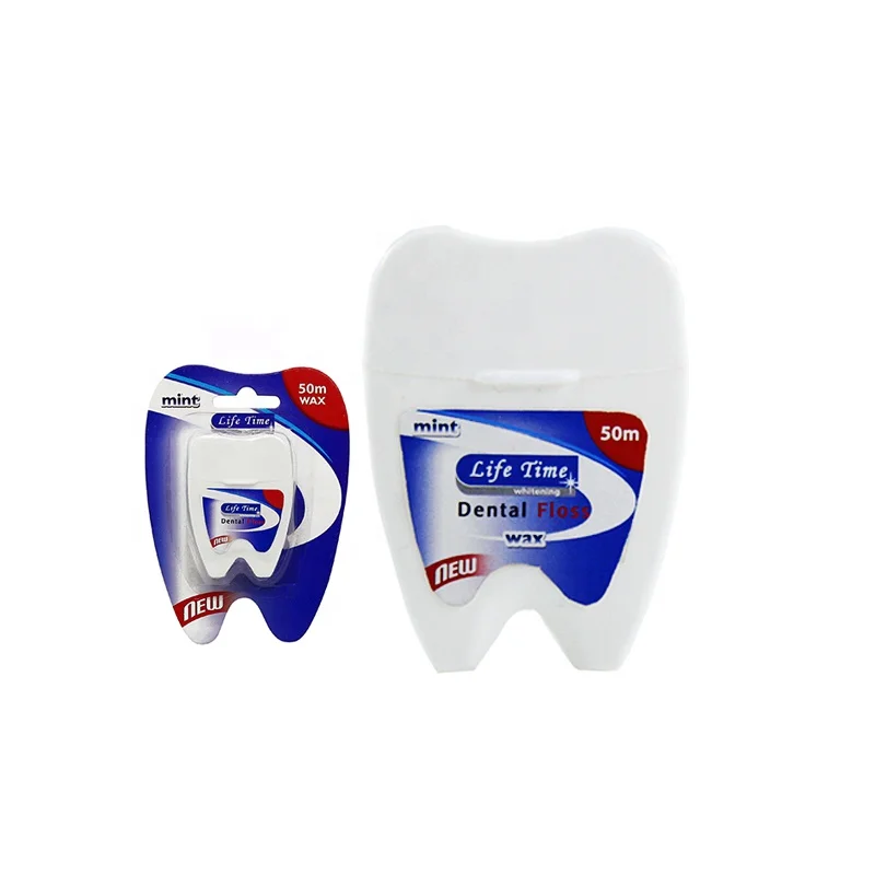 BSCI tooth shape nylon PTFE mint waxed various flavour dental floss