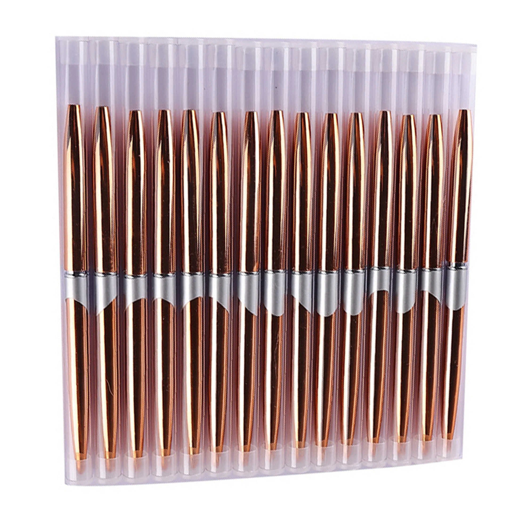 High Quality New Design Rose Gold Metal Nails Drawing Liner Manicure Acrylic Nail Brushes