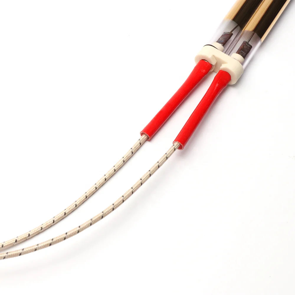 1.5KW 1480MM 220V Halogen Bulb Lamp Twin Tube Half Gold Coating Infrared Heating Lamp