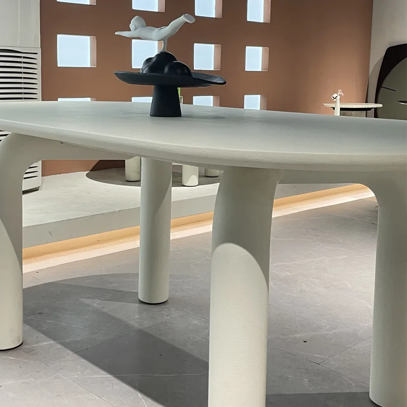 Household Restaurant Design Elegant Dining Room Table Set Cream Oval Livining Room Dining Table Set