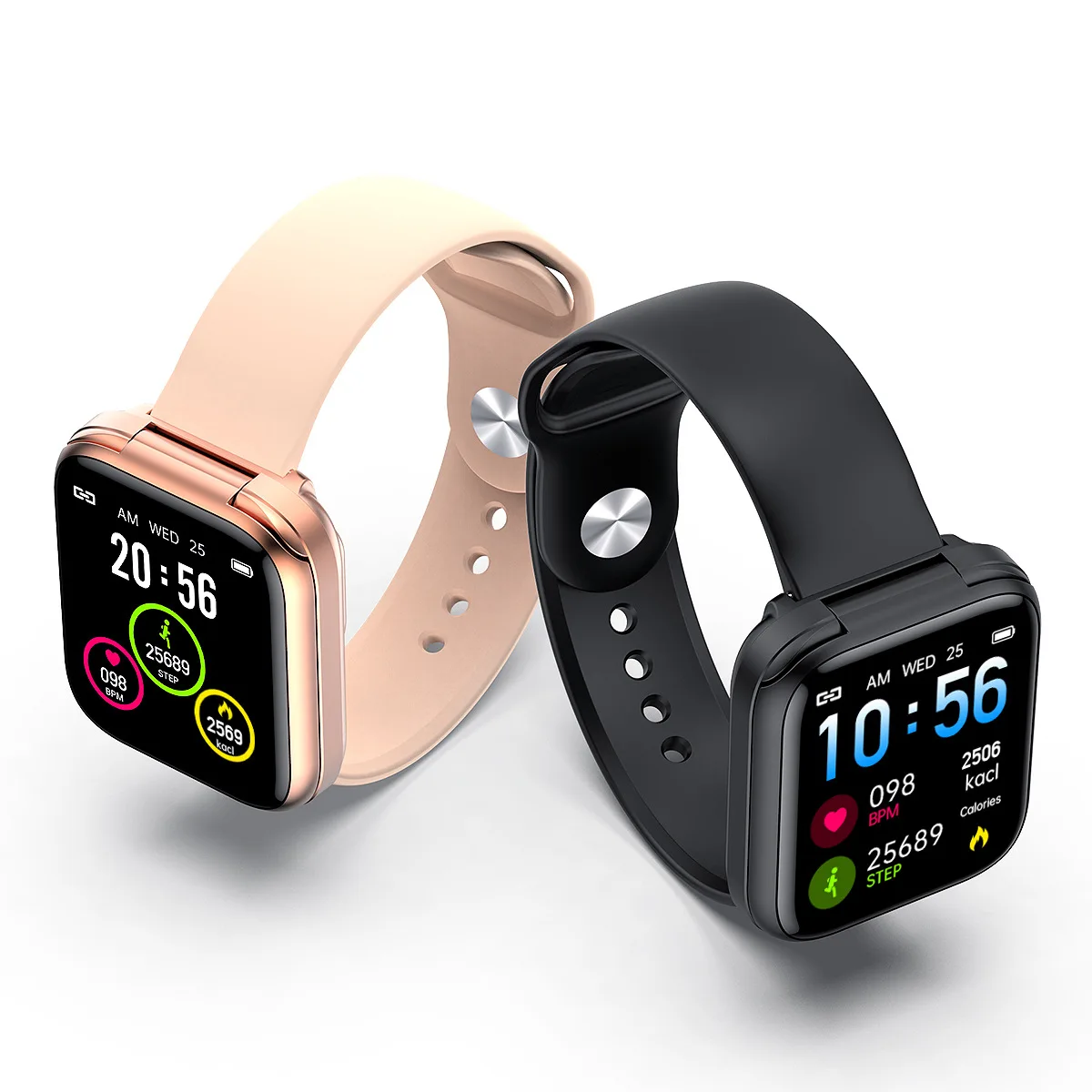 2021 New Arrivals Full Touch IP67 Waterproof Heart Rate Monitoring Smart Watches With Earbuds