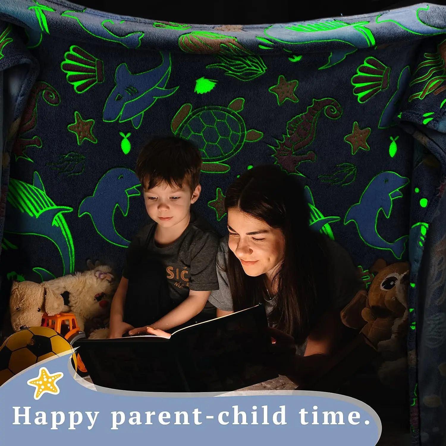 Premium Super Soft Warm Cozy Blanket Glow in The Dark Unique Birthday Gift For Kids Girls Boys Teens Throw Blanket