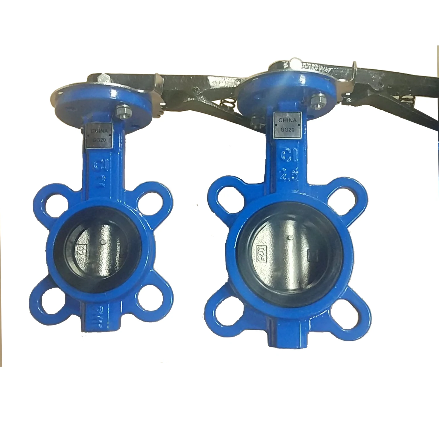 DIN D71X-16 Handle Butterfly Valve Ductile Iron 304 PTFE Soft Sealing Stainless Steel Board Manual Clamp Pin Butterfly Valve