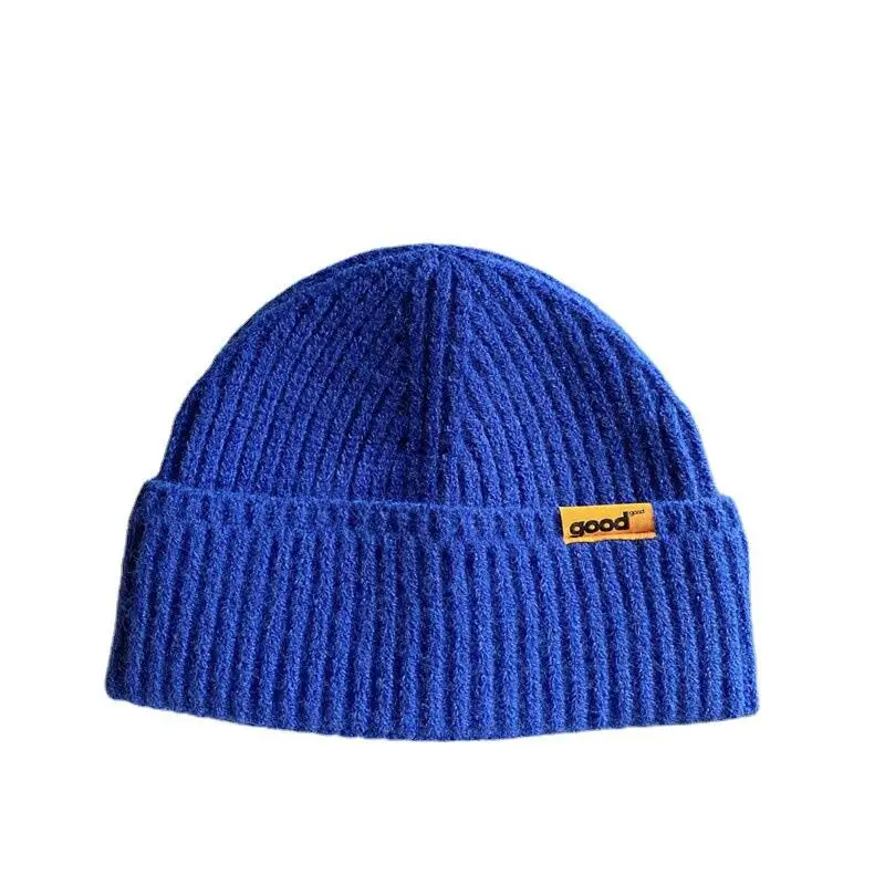 knitted merino wool hats custom logo beanie waffle knit beanie