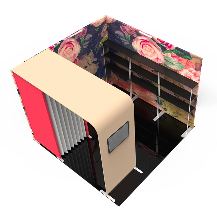 China wholesale fabric display exhibition products backdrop booth design