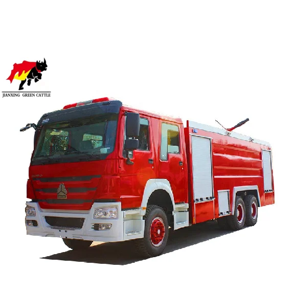 Good Quality Howo 15ton Water And Foam Tank Fire Vehicle Fire Engine Firefighting Truck Price  Water Fire Fighting Truck