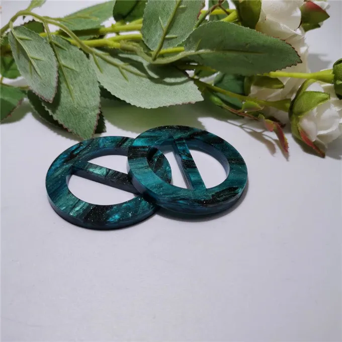 High Quality Acetate Circle  Belt Buckle Custom Resin Acetate Adjustable Buckle for belt women