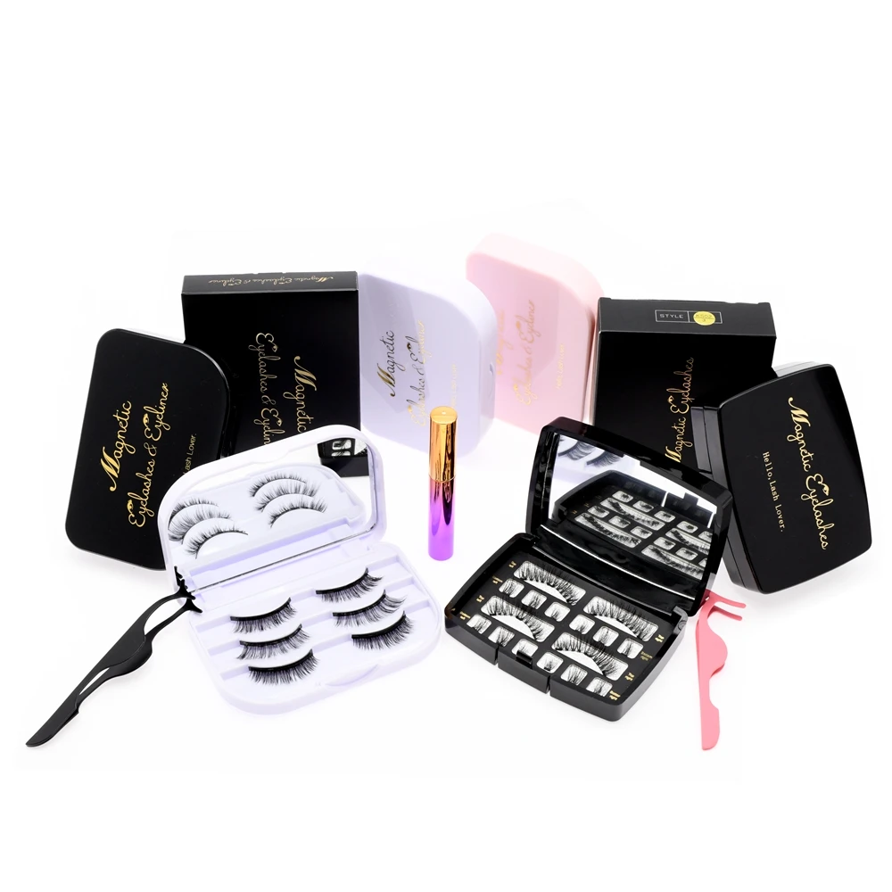 2021 Новые магнитные ресницы 3D Магнитные ресницы 3d шелковые Высококачественные магнитные ресницы для наращивания Магнитная подводка для глаз ресницы