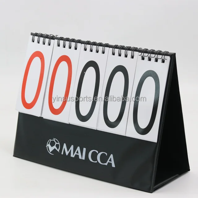 Digital PVC material five-figure sports game scoreboard, manual digital football scoreboard