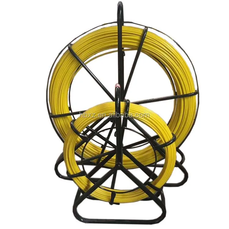 8mm fiberglass locating reel push rod with tracing copper wire traceable cable guide push rod