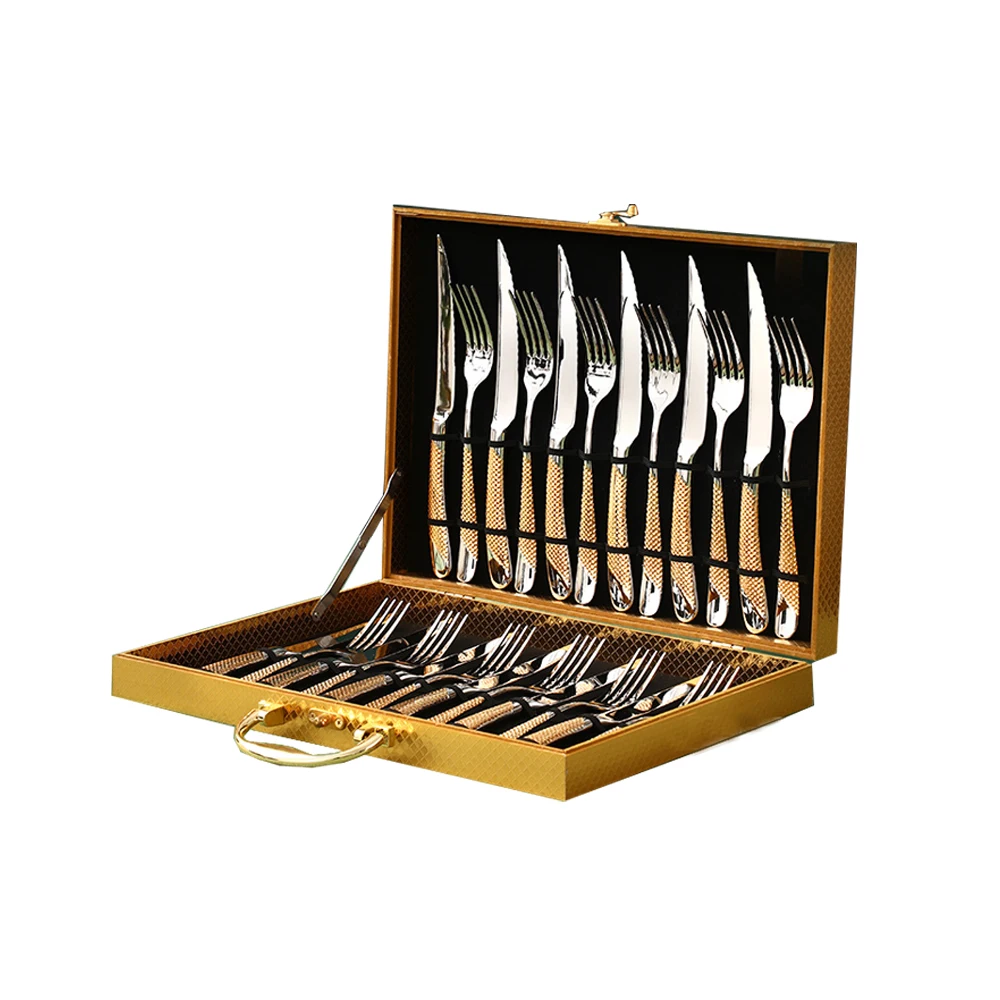 Good quality stainless steel 18/0 flatware set reusable cutlery antique spoons wmf set