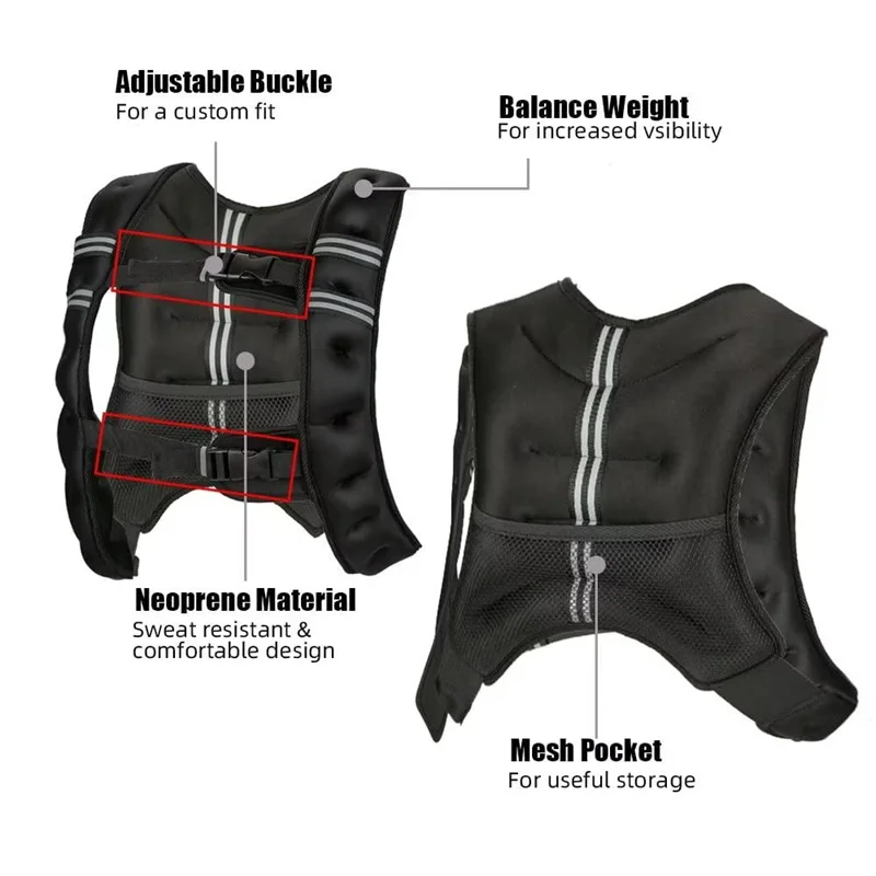Workout Strength Training Running, Fitness Weight Loss Weighted Vest