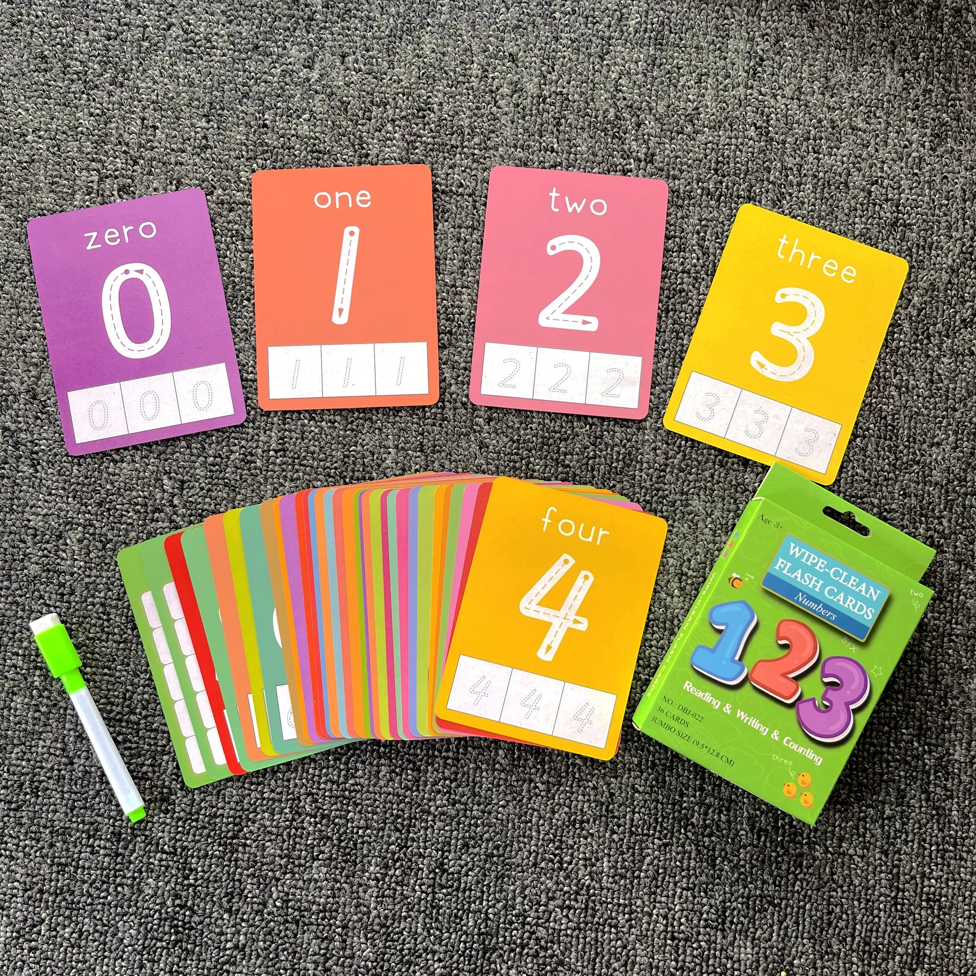 wholesale high quality custom children addition subtraction math learning flash cards with erasable pen