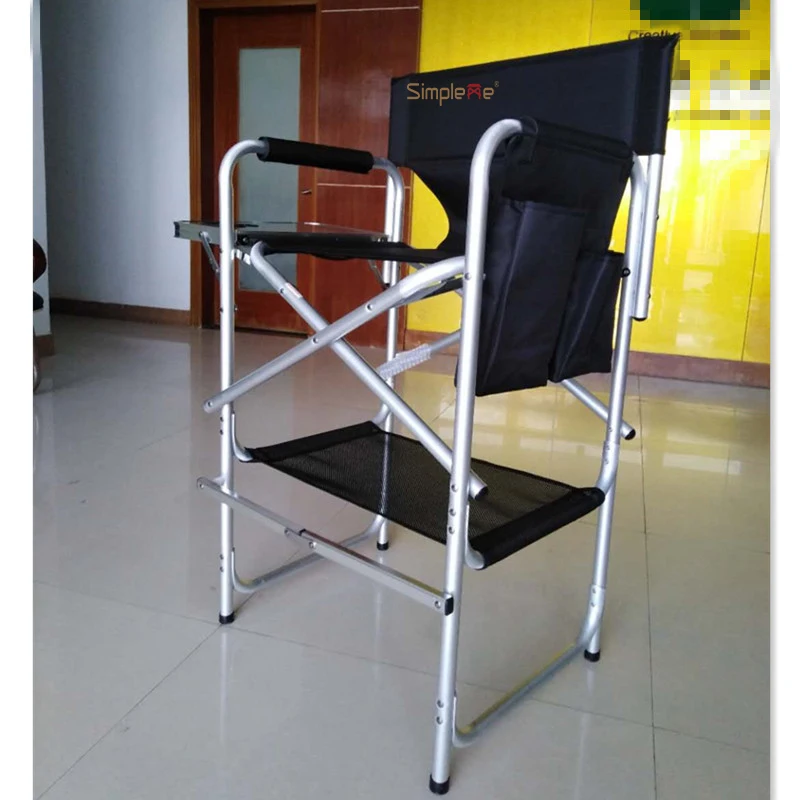 Onwaysports Aluminium Director Makeup Artist Chair Single Side Tray Makeup Chair