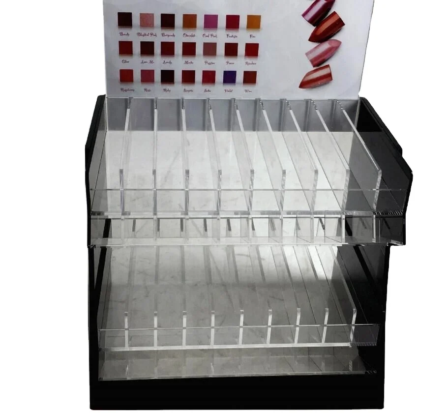 Customize Black  Cosmetic Rack Display Acrylic