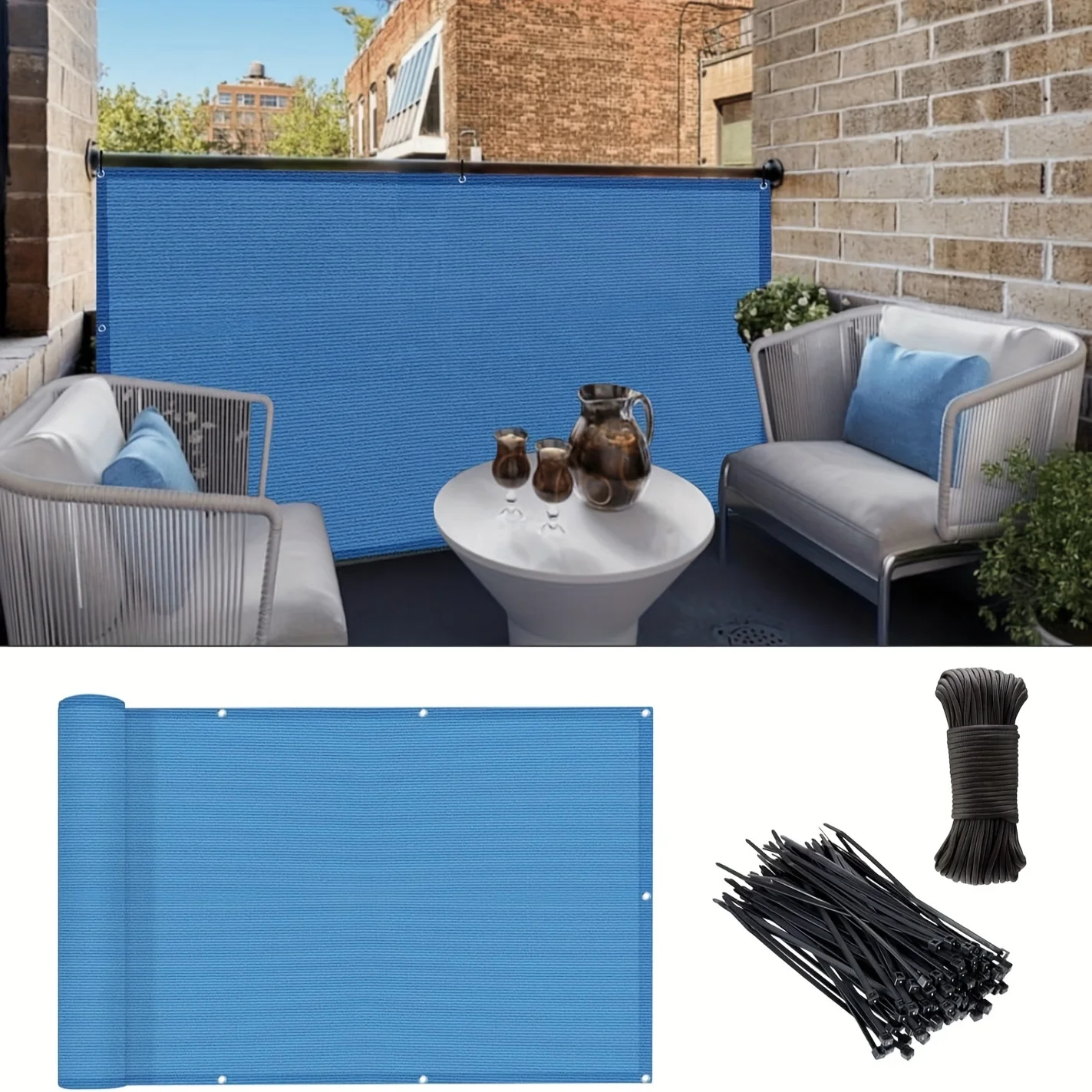 3*16ft  Balcony shading mesh privacy screen fence net privacy net polyethylene safety net fence screen panel