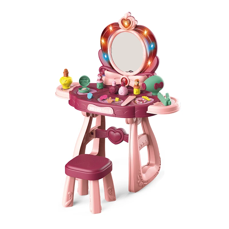 Причудливый пластиковый косметический инструмент, косметологический стол, косметологический акустический оптический Интеллектуальный индукционный макияж, игрушка для ролевых игр для маленьких девочек