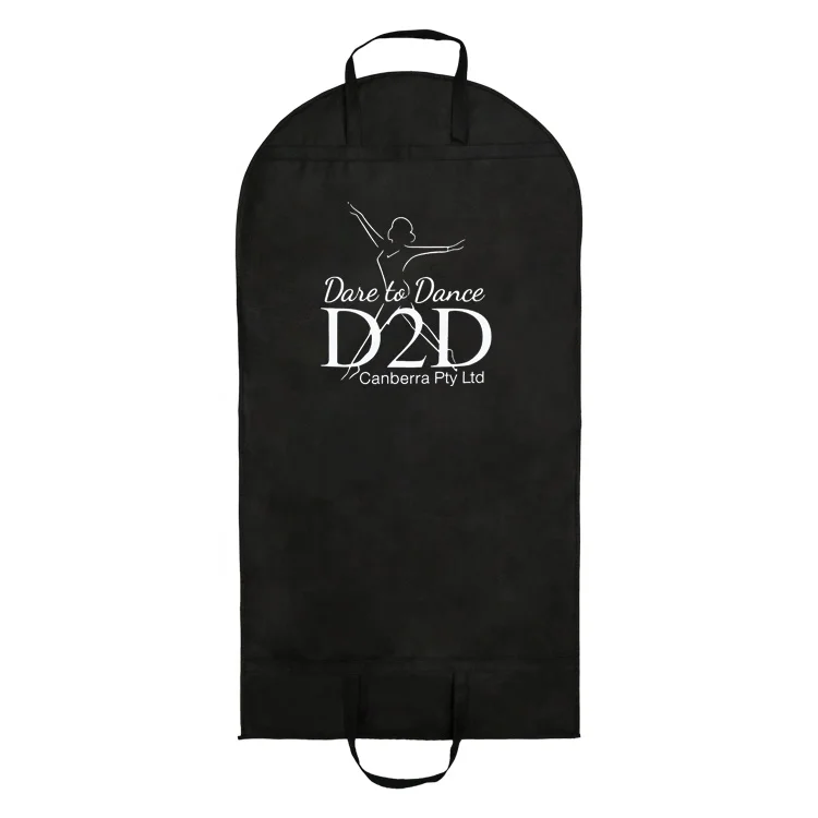 Personalized Logo Custom Luxury Cloth Non Woven Garment Suit Cover Carrier bags With Handle For Suits