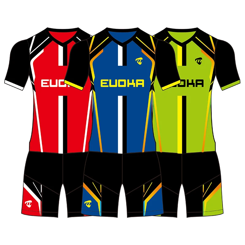 High Quality Full Set Football Jersey Quick Dry Sublimated Fabric Soccer Wear Professional  Soccer Uniform