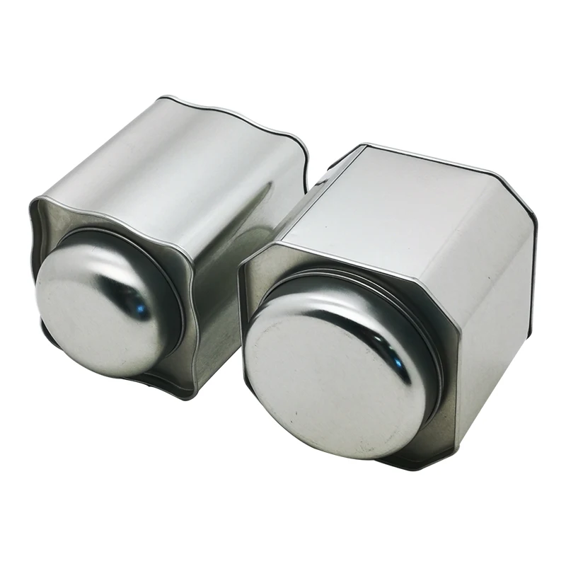 custom CMYK four color printing Food packaging tin box Square Metal Canister Tin Can for Coffee Spice Tea