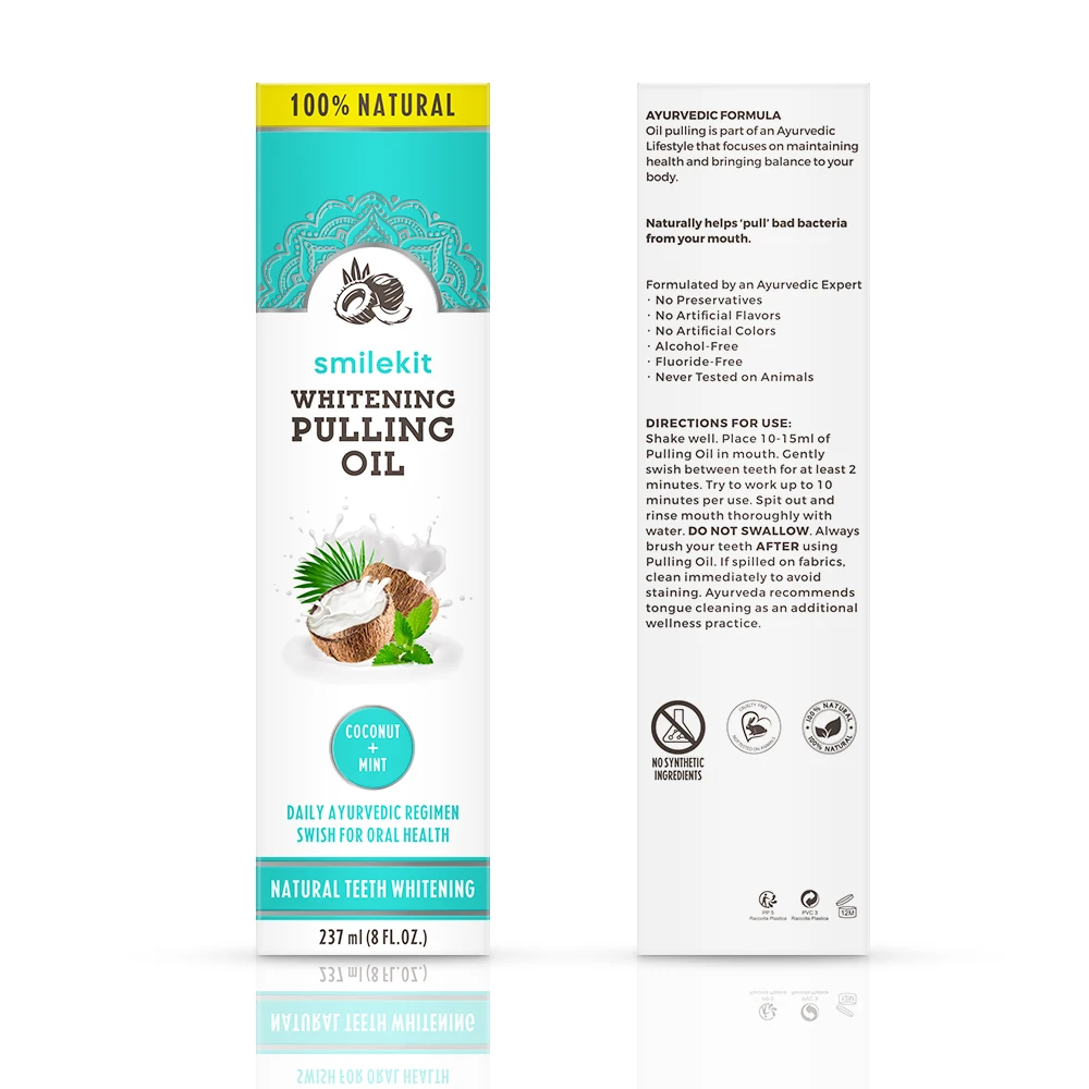 Home Use Factory Price Oral Oil Pulling with Coconut & Peppermint Oil Natural Alcohol Free Mouthwash