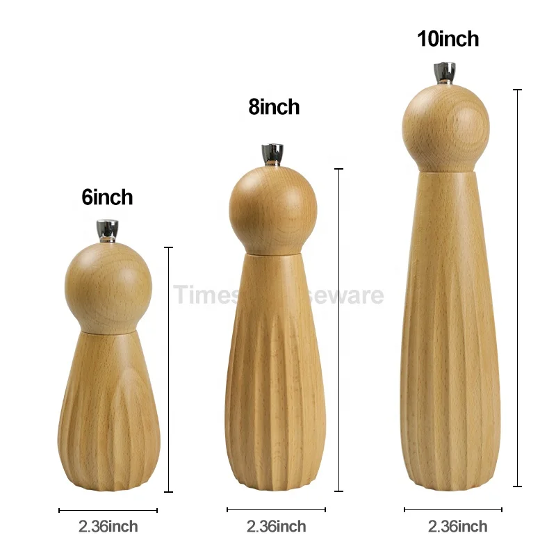 Beech Wood Handed Spice Salt and Pepper Grinder