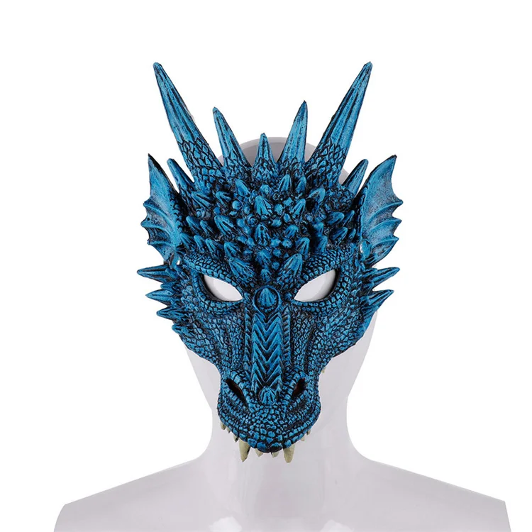 Halloween Pu Dragon Party Mask Carnival Halloween Party PU Foam 3D Animal Dragon Mask Halloween Party Decorations