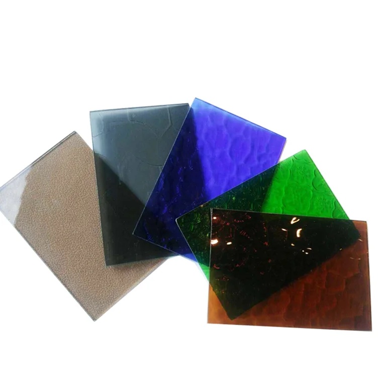 Customized pattern flat stained glass for window and door decoration