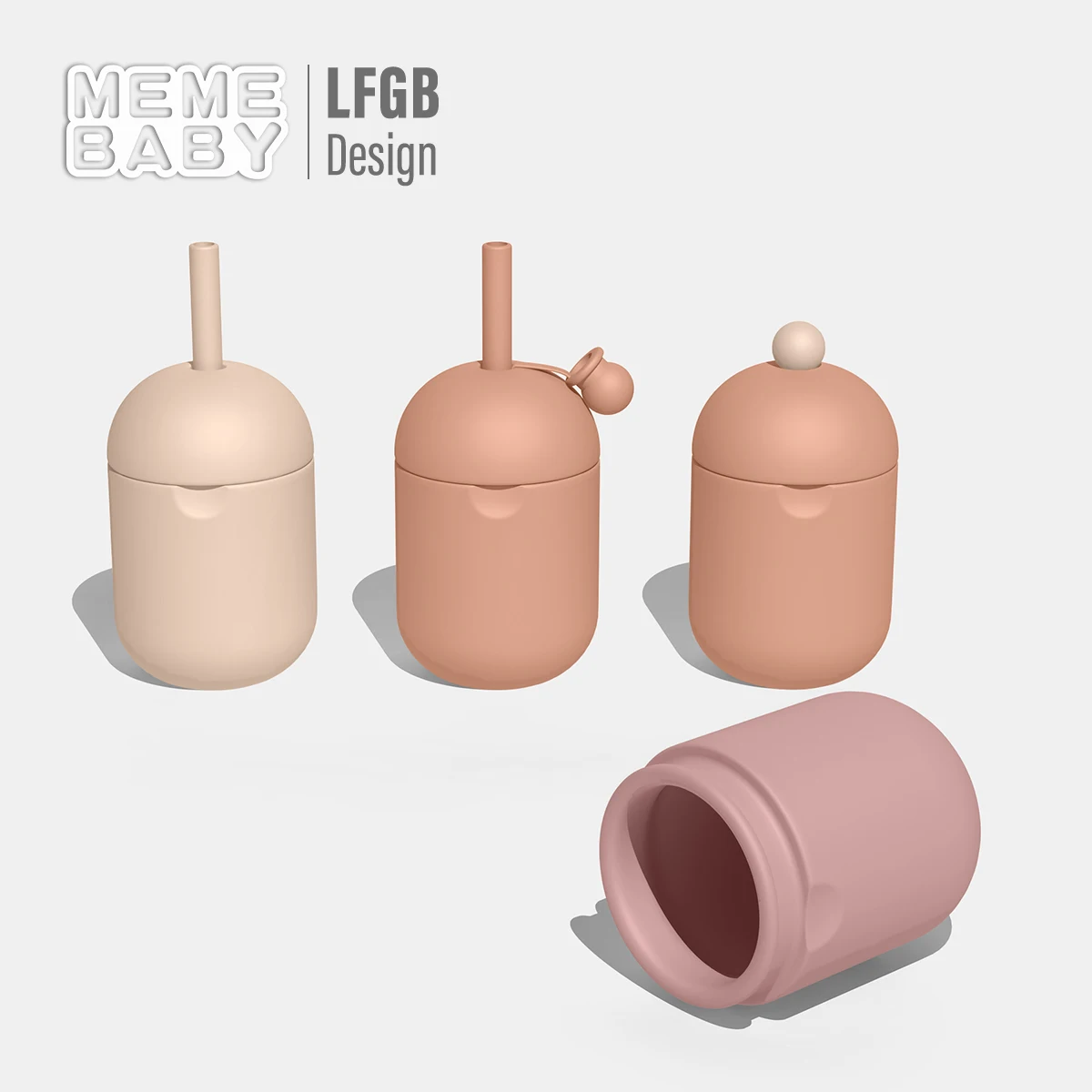 Hign Capacity Water Bottle Baby Parent Available Leakproof Capsule Shape Adorable Food Grade Silicone