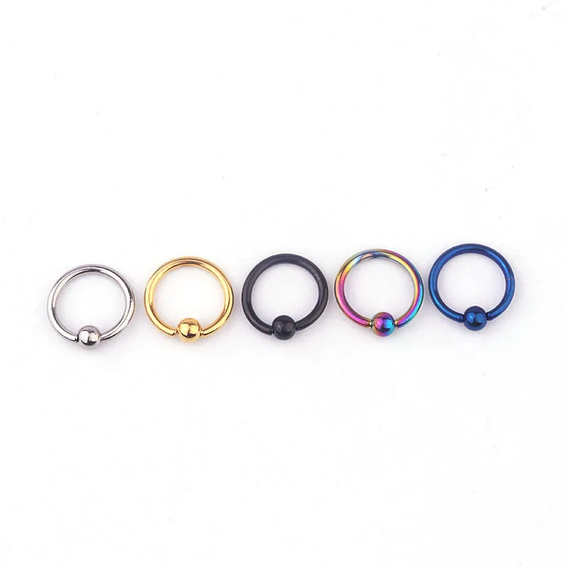 stainless steel piercing jewelry medical surgical steel BCR ring earring tragus nose piercing body piercing jewelry