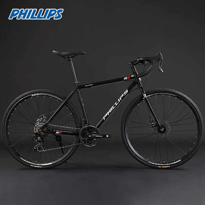 PHILLIPS 2023 Factory Cheap 700C Bicycle Aluminum Racing Bike For  Adults Bicicleta Fixed Gear Gravel Road Bike