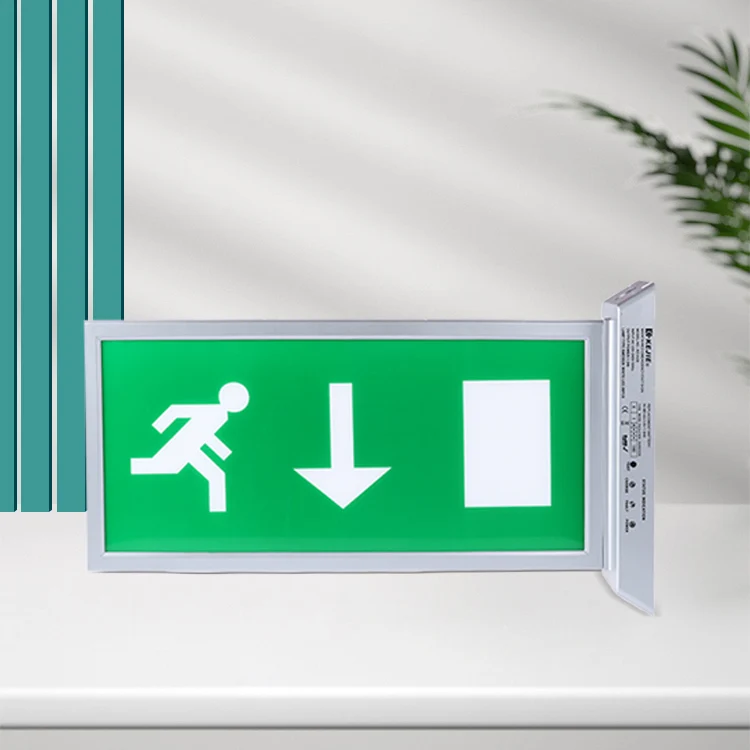 220V Rechargeable Emergency Exit Light Wall Mount Led Exit Sign Emergency Light