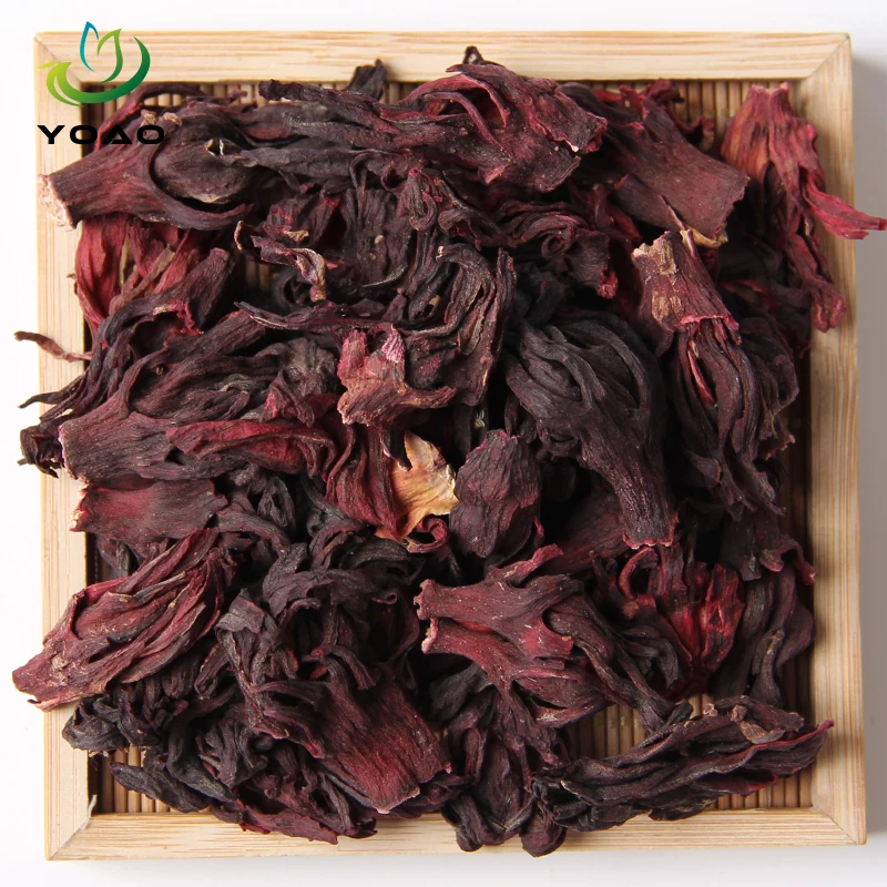 Natural Dried Red Roselle Hibiscus Tea Certified Dried Herbal Flower Tea Caffeine Free Flavor Tea