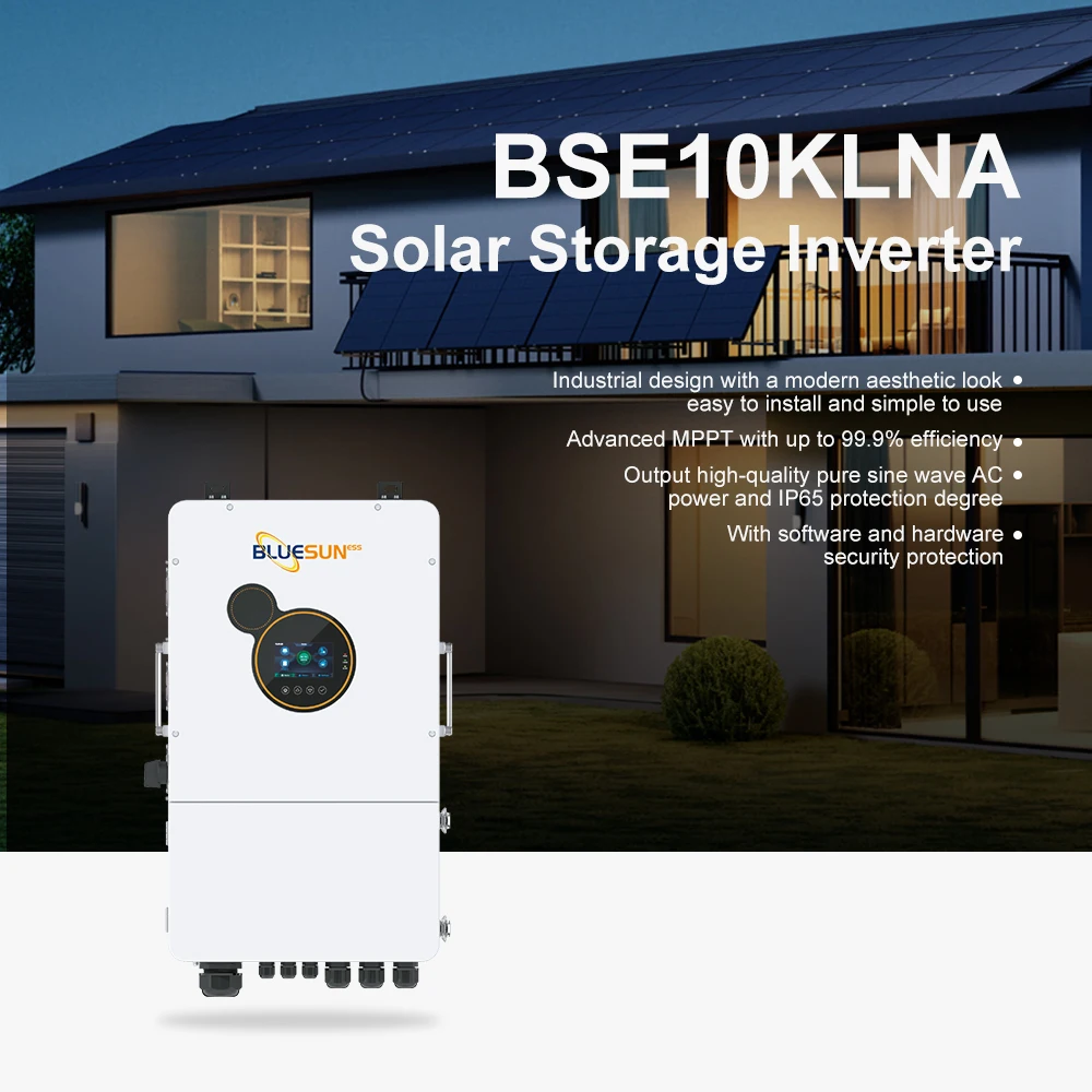 Bluesun Powmrhybrid Solar Inverter 48v 8kw 10kw Split Phase Inverter 120v 240v 12kw Hybrid Inverter in Stock