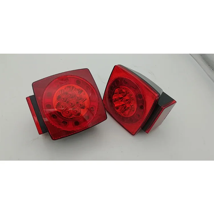 Сделано в Китае 12В СИД красный LED прицеп задние фонари комплект с проводным