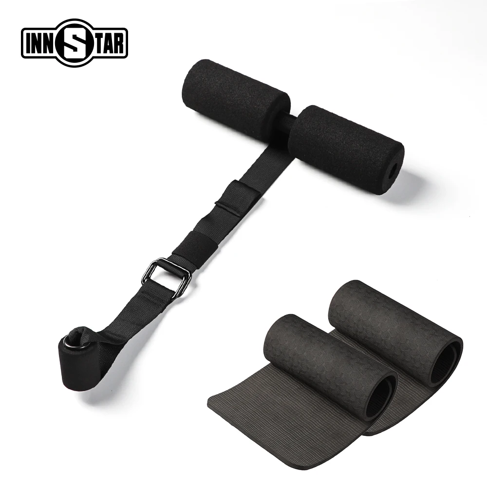 Nordic Hamstring Exercise Machine Adjustable Hamstring Curl Strap with Padded Ankle Bar