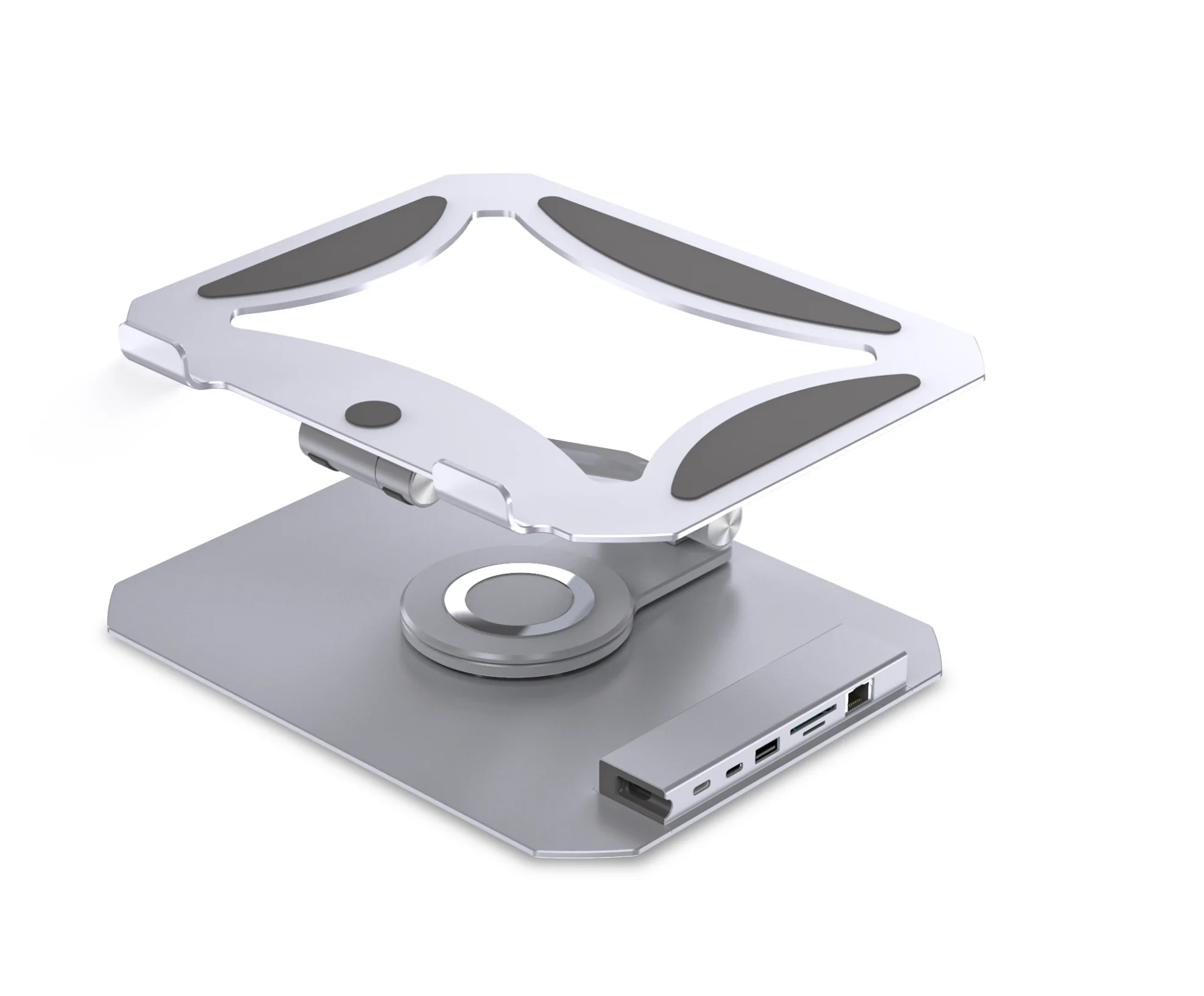 Combined USB Hub laptop stand cooler adjustable Height and Angle for monitor display