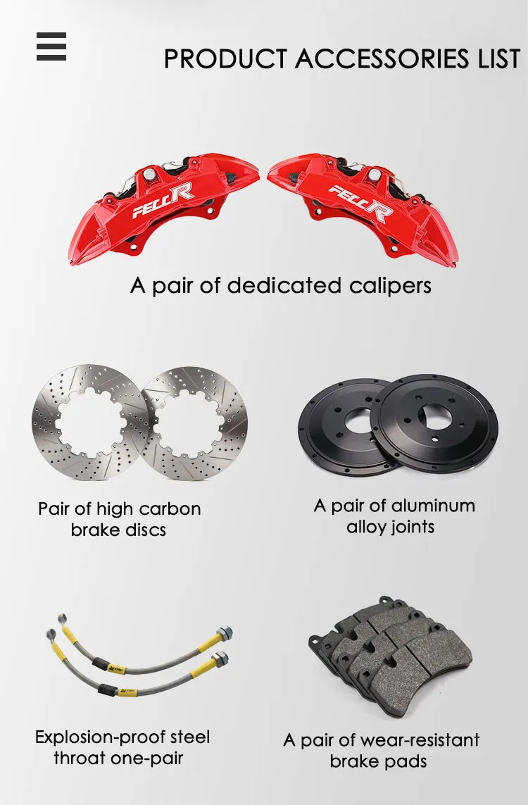 Modified Racing Brake Caliper 6 Port Caliper Sports Brake 6 Piston 355*32MM Big Brake Kits for Mazda