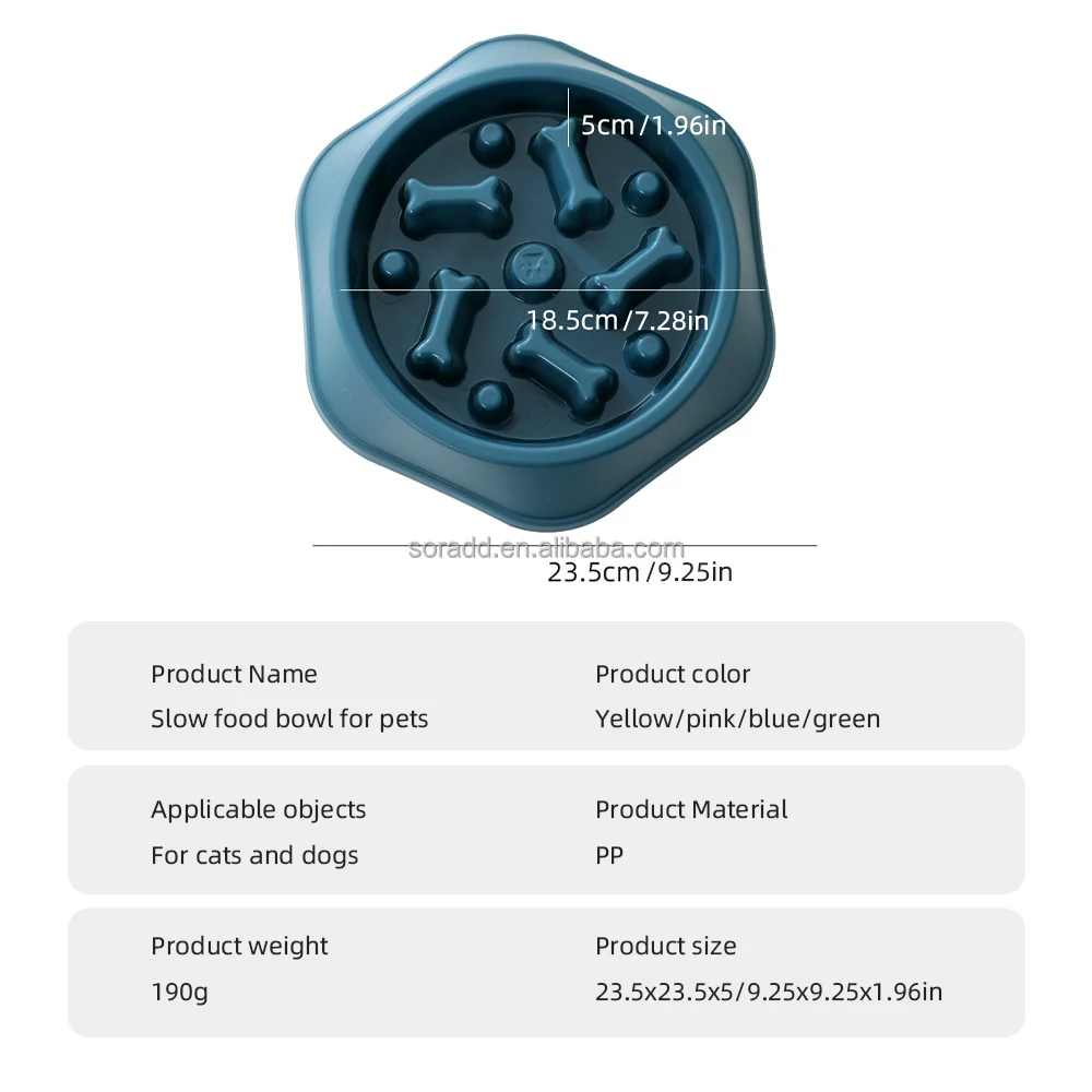 Hot Sales Non Slip Anti Gulping Anti-Choking Puzzle Maze Healthy Eating Stop Bloat Pet Dog Food Feeding Slow Feeder Bowl Dishes