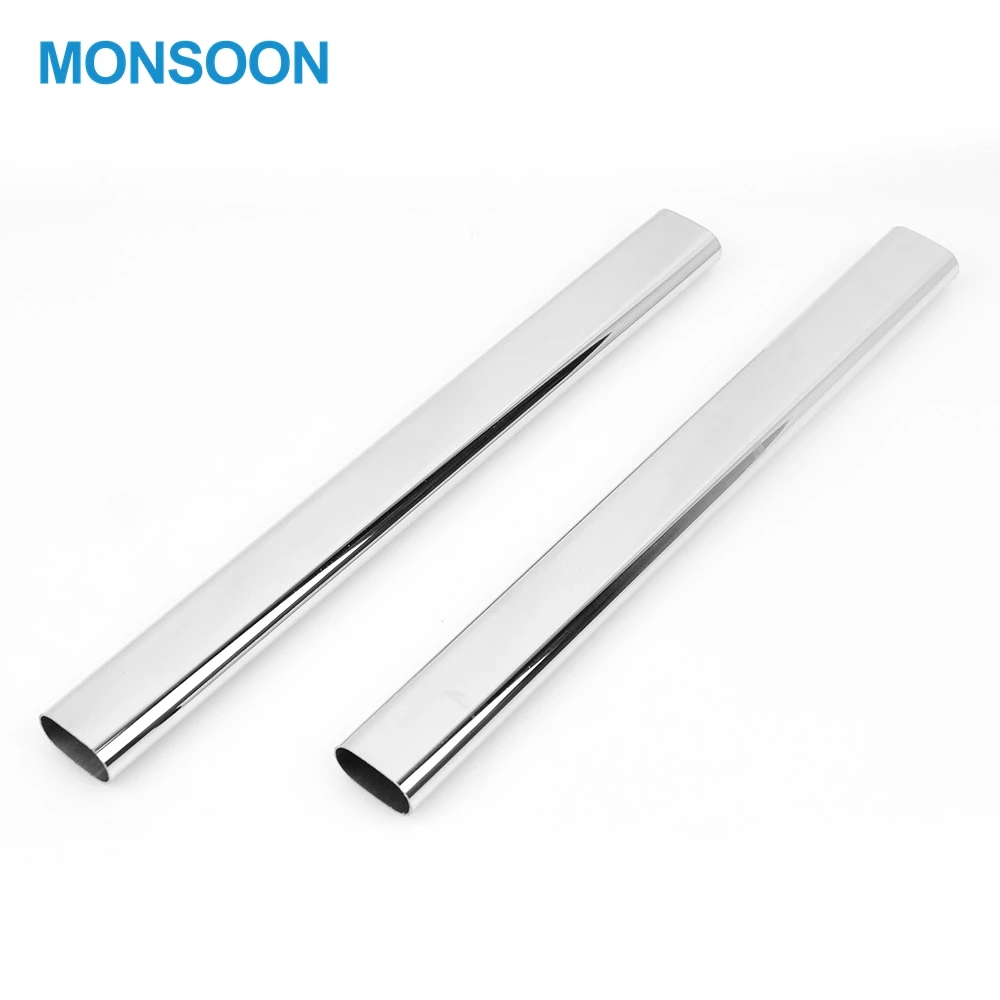 
Monsoon Hot Sale Wardrobe Accessories Chrome Iron Oval Aluminum Hanging Tube Stainless Steel Wardrobe Tube 