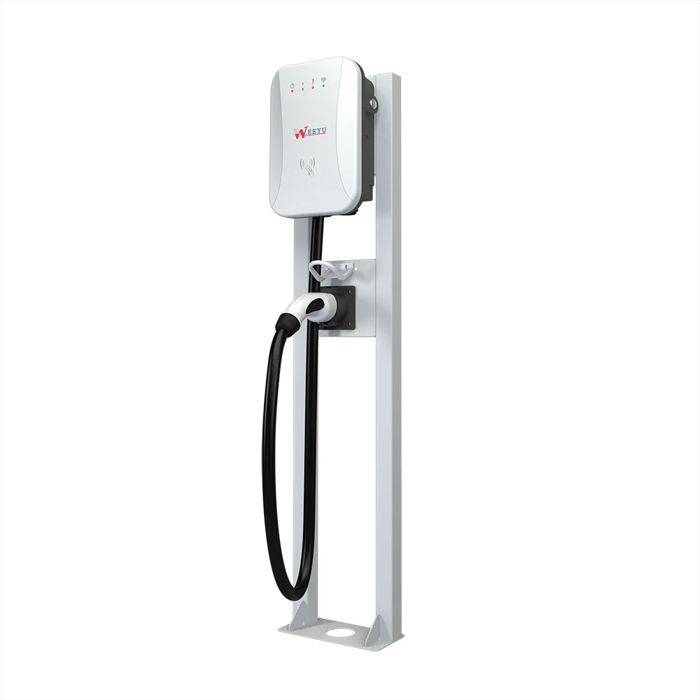 10KW 40A Wall Mounted Floor Mounted EV Outdoor IP 65 IK 10 Rated PEN All Protection EVSE Electric Car Charging Station
