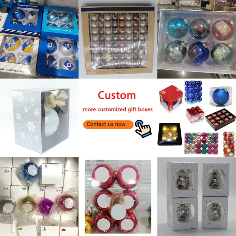 Wholesale Custom Personalized Plastic Christmas Decorations Ball Sublimation Blank Christmas Tree Ornaments Balls