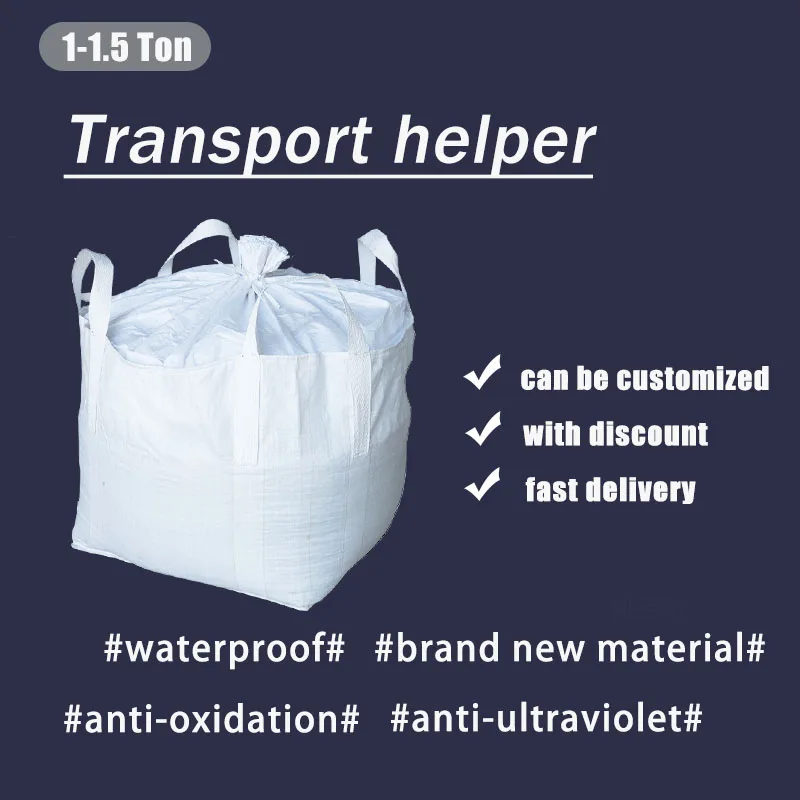 
new pp 1000kg 15000kg 2000kg custom big FIBC Jumbo big ton bags for packaging loading and storing 130*130*130cm 