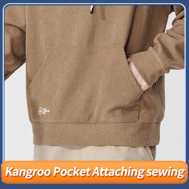 Somax High quality automatic cnc attaching kangaroo pocket making machine kangaroo pocket setter